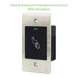 Metal Mini IP66 Waterproof RFID Reader Keyless Door Opener Access Control Scanner Embedded Fingerprint Reader
