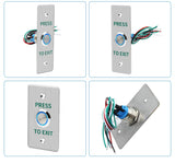 Waterproof Door Push Exit Button Gate Release Switch Opener COM NC NO LED Backlight For Door Access Control System Entry Outdoor