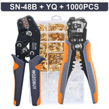 WOZOBUY SN-48B Pin Crimping Tools 2.8/4.8/6.3mm 22-13AWG Crimper 0.5-2.5 mm² for Car Terminals Sets Wire Electrical Hand Tools