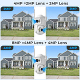8MP 4K PTZ IP Camera Dual-Lens Human Detect CCTV Security Camera Night Vision Outdoor Wifi Surveillance Camera ICsee