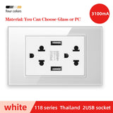 American Standard Dual USB Wall Socket Smart Home Appliance Plug Adapter Type-c 3.1A Fast Charging
