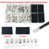 260/240/60CPS Assortment Car Auto Copper Ring Terminal Wire Crimp Connector Bare Cable Battery Terminals Soldered Connectors Kit