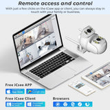 8MP 4K PTZ IP Camera Dual-Lens Human Detect CCTV Security Camera Night Vision Outdoor Wifi Surveillance Camera ICsee