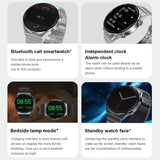 New smartwatch Men&#39;s AMOLED 390*390 HD screen forever displays time fitness bracelet waterproof stainless steel Bluetooth calls