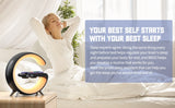 Multifunctional Wireless Charger Alarm Clock Bluetooth Speaker APP Control RGB Night Light Charging Station for Iphone Samsung
