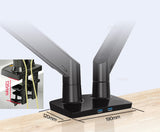 NB F195A 3-12kg Aluminum 22-32" Dual computer screen stand Gas Spring Arm Full Motion double PC Monitor Holder Support