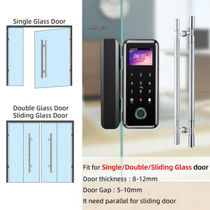 Fingerprint Door Lock For Glass Wooden Metal Door No Limited Smart Home WeChat APP Control Sliding Door Smart Keypad Gate Opener