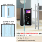 Fingerprint Door Lock For Glass Wooden Metal Door No Limited Smart Home WeChat APP Control Sliding Door Smart Keypad Gate Opener