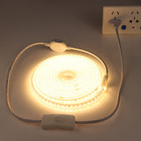 220V LED Strip Lights 5050 Waterproof High Brightness Flexible Lamp Tape Kitchen Outdoor Garden Room Decor LED Strip With Switch