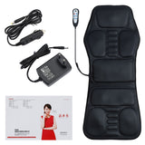 Vibrating Heating Back Waist Massager for Car Chair Office Lumbar Neck Pain Relief Vibration Cushion Shoulder Back Massage Mat