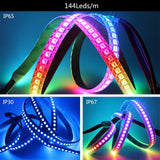 WS2811 WS2812B WS2813 WS2815 5050 RGB Smart LED Strip Individually Addressable IC 30/60/144Pixels/Leds/m Tape Light IP30/65/67