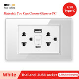 American Standard Dual USB Wall Socket Smart Home Appliance Plug Adapter Type-c 3.1A Fast Charging