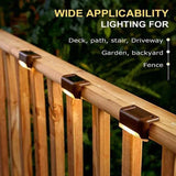 Solar Deck Lights 32 Pack Outdoor Step Lights Waterproof Led Solar Lights for Railing Stairs Step Fence Yard Patio and Pathway