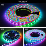 WS2811 WS2812B WS2813 WS2815 5050 RGB Smart LED Strip Individually Addressable IC 30/60/144Pixels/Leds/m Tape Light IP30/65/67