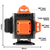 GROSAM  360 Laser level 16 Lines 4D Self-leveling Nivel Laser Cross Horizontal Vertical Green Beam For Construction Tools