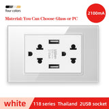 American Standard Dual USB Wall Socket Smart Home Appliance Plug Adapter Type-c 3.1A Fast Charging