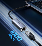 USB C Ethernet Adapter 1000/100Mbps USB Lan RJ45 Thunderbolt 3 for Laptop Macbook Samsung iPad USB Ethernet Network Card
