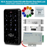 YiToo Fully Waterproof Door Access Control System Kit, 3000 Users Smart Keyboard with Electric Locks and Professional Power Unit