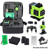 4D/3D 16/12 Lines Laser Level 360 Self-leveling Function Leveling Tool Omnidirectional Ground Wall Sticker Home Improvement Tool
