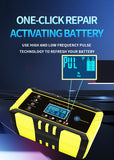 12V/24V 8A Full Automatic Battery chargers Digital LCD Display Car Battery Chargers Power Puls Repair Chargers Wet Dry Lead Acid