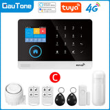 Gautone 4G Wifi Alarm System Tuya Smart 433MHz Wireless Security Home Alarm Smart Life app Control PG103