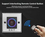 12V 24V No Touch Exit Button Release Switch Opener NO COM NC LED Light for Door Access Control System Entry Open
