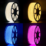 220V LED Strip Lights 5050 Waterproof High Brightness Flexible Lamp Tape Kitchen Outdoor Garden Room Decor LED Strip With Switch