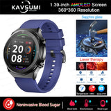 ECG+PPG Painless Non invasive Blood Glucose Smart Watch Men sangao Laser Treatment Blood Pressure Health Sports Smartwatch Men
