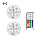 USB Rechargeable Submersible Swimming Pool Light RGB Led Night Light with Suction Cup RF Control Outdoor Garden Underwater Lamp