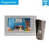 Dragonsview 7 Inch Video Door Phone Doorbell Intercom System With Monitor and Outdoor Panel Talk Call Monitoring  Unlock