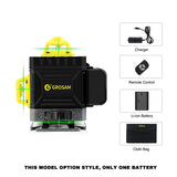 GROSAM  360 Laser level 16 Lines 4D Self-leveling Nivel Laser Cross Horizontal Vertical Green Beam For Construction Tools