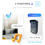 7 Inch Wireless Video Intercom in Private House Punch-Free Interphone Doorbell Video Entry Phone Intercoms for the Apartment