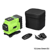 4D/3D 16/12 Lines Laser Level 360 Self-leveling Function Leveling Tool Omnidirectional Ground Wall Sticker Home Improvement Tool