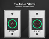 12V 24V No Touch Exit Button Release Switch Opener NO COM NC LED Light for Door Access Control System Entry Open