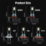 2Pcs Auto Leds Light H8 H11 Led HB4 9006 HB3 9005 High Quality Fog Lights Bulb 3030SMD 6000K White Car Driving Running Lamp 12V