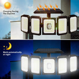 5 Heads 300 LED Solar Lights Outdoor Motion Sensor Waterproof Wide-angle Illumination Foco Solar LED Garden Street Wall Lamp
