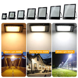 LED Flood Light AC220V 50W 100W 150W 200W Black Shell IP66 Waterproof LED Spotlight Garden Street Gate Wall Floodlights
