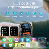 New Bluetooth call Smart Watch Men IP68 5ATM Waterproof Outdoor Sports Fitness Tracker Health Monitor Smartwatch for Android IOS