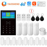 4G Wireless Burglar Alarm System PG109 Smart Home Security System Support Alexa&amp;Google Home Door Windows Motion Sensor Alarm