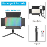 RGB Photo Light LED Photo Studio Light Camera Phone Video Recroding RGB Panel Lamp LED Vdieo Light for YOUTUBE Tiktok LIVE