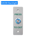 Waterproof Door Push Exit Button Gate Release Switch Opener COM NC NO LED Backlight For Door Access Control System Entry Outdoor