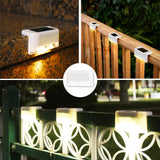Solar Deck Lights 32 Pack Outdoor Step Lights Waterproof Led Solar Lights for Railing Stairs Step Fence Yard Patio and Pathway