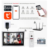 DVR 10 inch Video  Intercoms Tuya 1080P Doorbell  Apartment Access Control System WiFi Video Intercom System Home Quarter screen