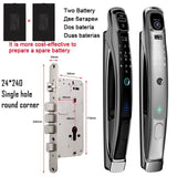 Wifi Tuya APP Face Recognition Smart Door Lock With Camera Video Call Voice Intercom Digital Door Lock Automatic Door Lock