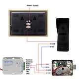 Homefong Home Intercom System Video Door Phone 7 Inch  Doorbell Camera with Unlock IR Cut Leds Day Night Waterproof