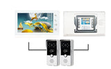 Homefong White  Video Door Phone Intercom System RFID Unlock 7 Inch Indoor Screen With Outdoor Doorbell Camera Waterproof Home