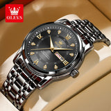 Top Brand Exclusive Design Men&#39;s Quartz Watch Stainless Steel Waterproof Luminous Date Calendar Watch for Man 2023 Trend
