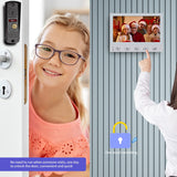 Anjielo 7Inch HD Video Intercom Camera Doorbell with Motion Detection Night Vision Security 1200tvl With DND Mode For Home