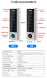 Zine-Alloy IP66 Waterproof Smart TTLock App  Bluetooth Fingerprint or Bell Access Control Keypad Opener Reader Door Lock System