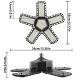 3-10 Panel Deformable LED Garage Light,industrial Lighting Led Ceiling Garage Lamp 8000LM E26/E27 6500K USA Warehouse Shop Light